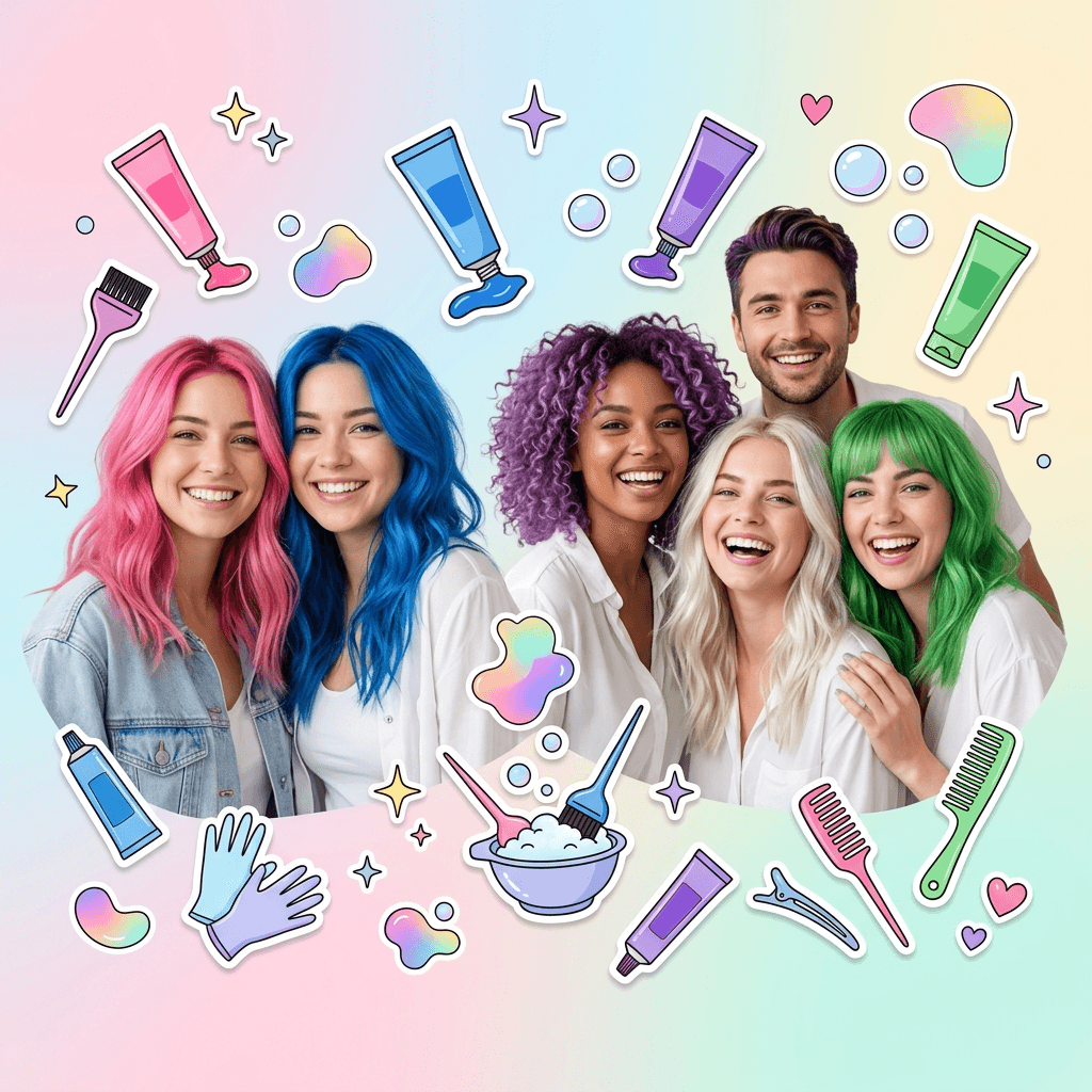 Why choose AI Hair Color Changer — before and after hair color preview with illustration